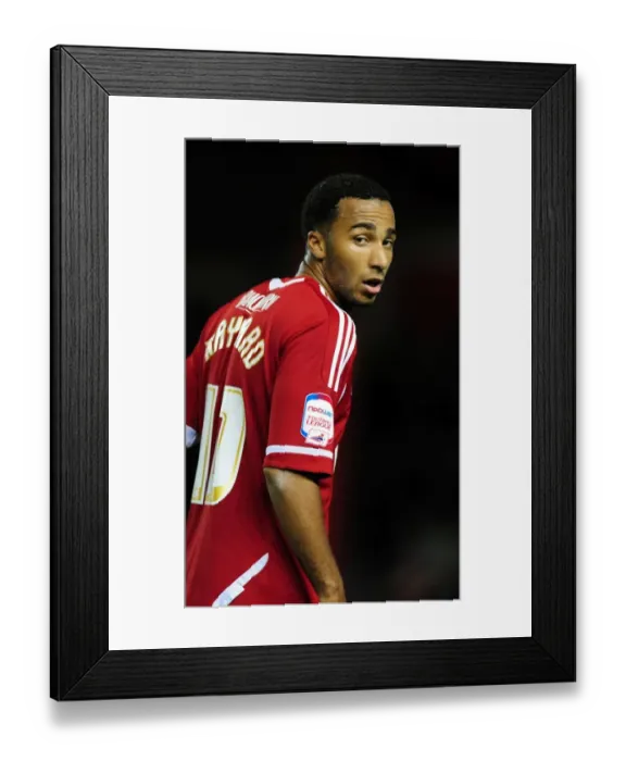 Framed Print : Bristol City's Nicky Maynard in Action Against Reading in Championship Match at Ashton Gate Stadium (September 27, 2011): Editorial Football Image Framed Print : Bristol City's Nicky Maynard in Action Against Reading in Championship Match at Ashton Gate Stadium (September 27, 2011): Editorial Football Image