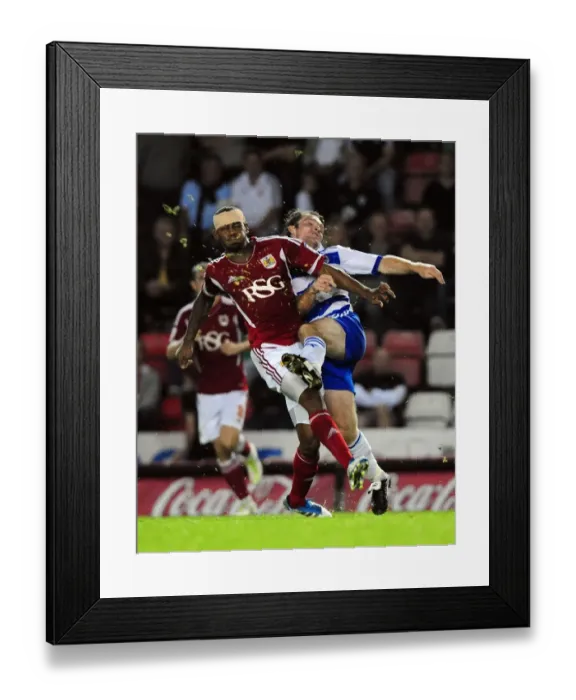 Framed Print : Championship Showdown: Elliott vs. Tabb - September 2011: A Battle for the Ball at Ashton Gate Framed Print : Championship Showdown: Elliott vs. Tabb - September 2011: A Battle for the Ball at Ashton Gate