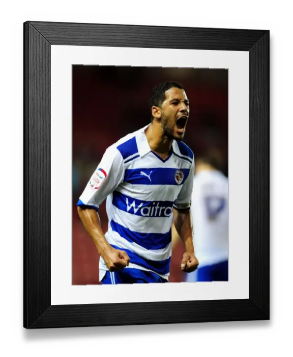 Framed Print : Jobi McAnuff's Championship-Winning Goal: Reading Celebrates at Ashton Gate, 27.09.2011 Framed Print : Jobi McAnuff's Championship-Winning Goal: Reading Celebrates at Ashton Gate, 27.09.2011