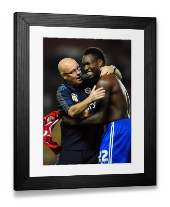 Framed Print : Brian McDermott and Mathieu Manset Celebrate Last-Minute Goal in Championship Match between Bristol City and Reading (27 / 09 / 2011) Framed Print : Brian McDermott and Mathieu Manset Celebrate Last-Minute Goal in Championship Match between Bristol City and Reading (27 / 09 / 2011)