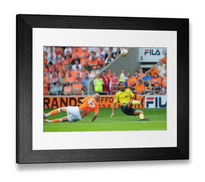 Framed Print : Lewin Nyatanga Outmuscles Jonjo Shelvey in League Cup Clash: Blackpool vs. Bristol City (1st October 2011) Framed Print : Lewin Nyatanga Outmuscles Jonjo Shelvey in League Cup Clash: Blackpool vs. Bristol City (1st October 2011)