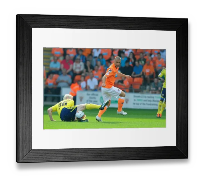 Framed Print : Bristol City's Ryan McGivern Tackles Kevin Phillips in League Cup Clash at Blackpool - 01 / 10 / 2011 Framed Print : Bristol City's Ryan McGivern Tackles Kevin Phillips in League Cup Clash at Blackpool - 01 / 10 / 2011