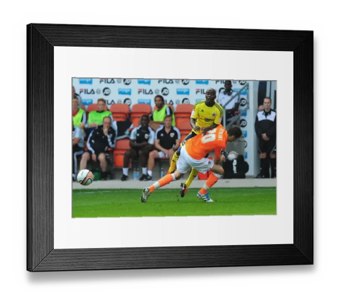 Framed Print : Blackpool vs. Bristol City: Jamal Campbell-Ryce Fouled by Craig Cathcart - League Cup Match, October 1st, 2011 Framed Print : Blackpool vs. Bristol City: Jamal Campbell-Ryce Fouled by Craig Cathcart - League Cup Match, October 1st, 2011