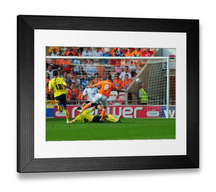 Framed Print : Blackpool's Kevin Phillips Shoots Wide in League Cup Match against Bristol City - 01 / 10 / 2011