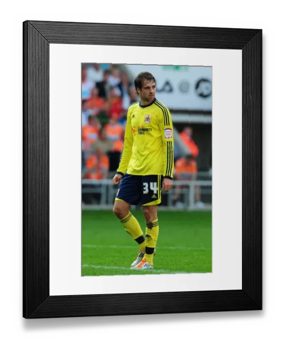 Framed Print : Brett Pitman of Bristol City in League Cup Clash against Blackpool - 01 / 10 / 2011 Framed Print : Brett Pitman of Bristol City in League Cup Clash against Blackpool - 01 / 10 / 2011
