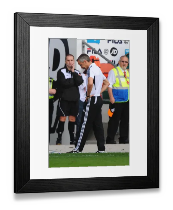 Framed Print : Keith Millen Leads Bristol City Against Blackpool in League Cup Clash - October 1st, 2011