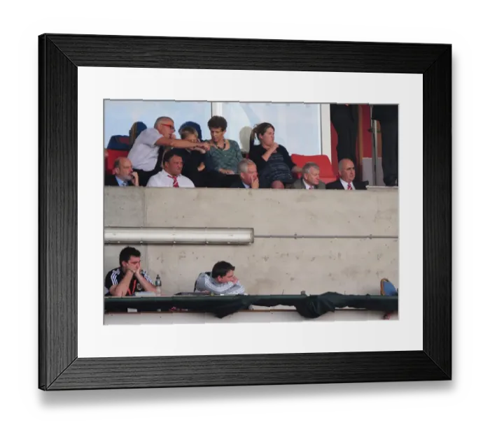 Framed Print : Bristol City FC: Chairman Colin Stein and Owner Steve Lansdown Watch Blackpool vs. Bristol City in League Cup (1st October 2011) Framed Print : Bristol City FC: Chairman Colin Stein and Owner Steve Lansdown Watch Blackpool vs. Bristol City in League Cup (1st October 2011)