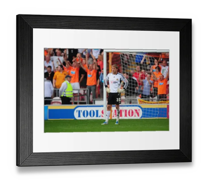 Framed Print : Dean Gerken of Bristol City in League Cup Action at Blackpool, October 2011