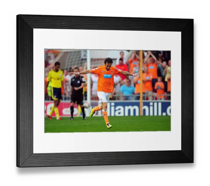 Framed Print : Blackpool's Bogdanovic Celebrates League Cup Upset Against Bristol City - 01 / 10 / 2011 Framed Print : Blackpool's Bogdanovic Celebrates League Cup Upset Against Bristol City - 01 / 10 / 2011