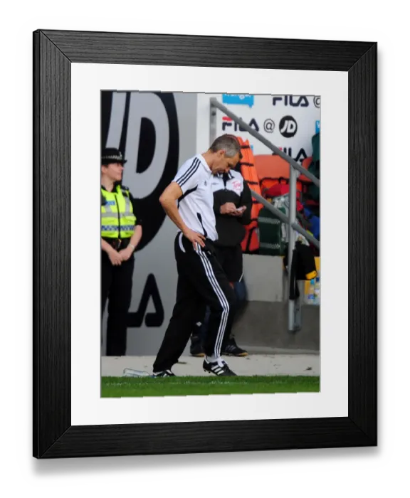 Framed Print : Keith Millen Leads Bristol City in League Cup Clash against Blackpool - October 1st, 2011