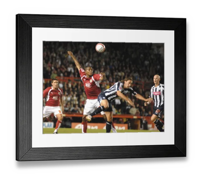 Framed Print : Marvin Elliott: Thrilling Moment at Bristol City vs. West Brom