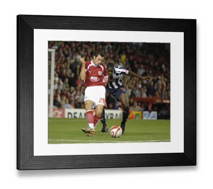 Framed Print : Ivan Sproule's Exciting Moments: Bristol City vs. West Brom