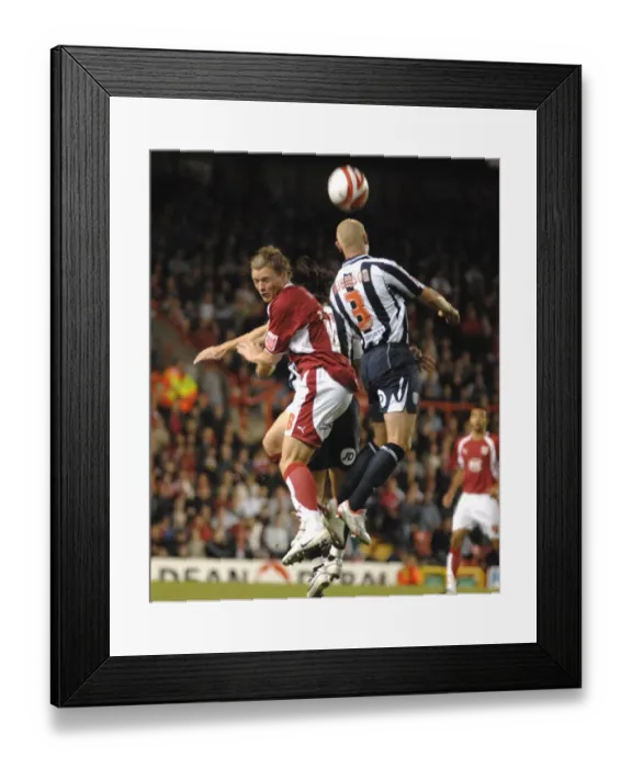 Framed Print : Brian Wilson in Action: Bristol City vs. West Brom