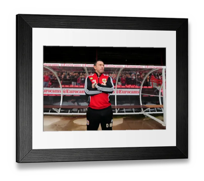 Framed Print : Derek McInnes Leads Bristol City Against Birmingham City in Championship Match at Ashton Gate Stadium - 23 / 10 / 2011 Framed Print : Derek McInnes Leads Bristol City Against Birmingham City in Championship Match at Ashton Gate Stadium - 23 / 10 / 2011