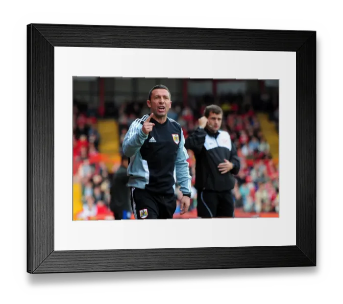 Framed Print : Derek McInnes Leads Bristol City in Championship Match against Birmingham City at Ashton Gate Stadium (October 23, 2011) Framed Print : Derek McInnes Leads Bristol City in Championship Match against Birmingham City at Ashton Gate Stadium (October 23, 2011)