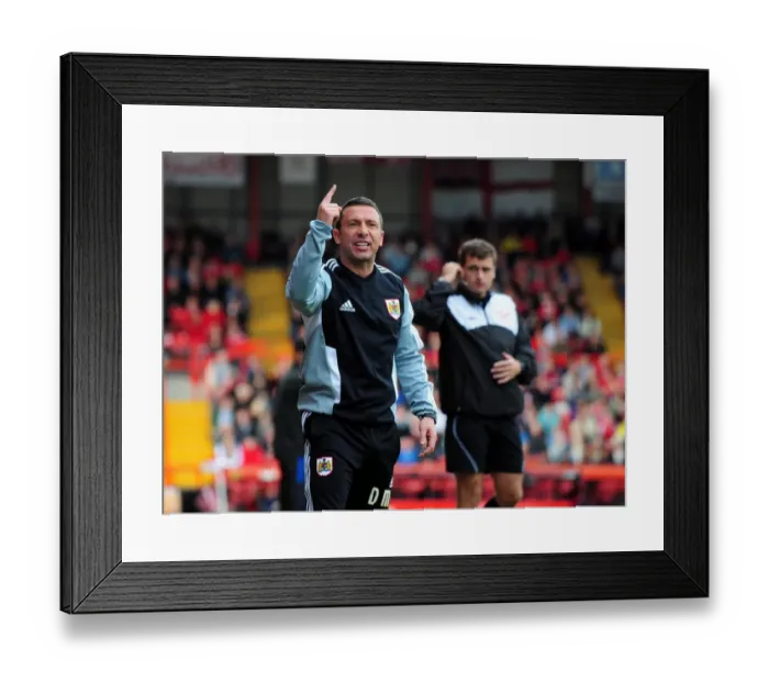 Framed Print : Derek McInnes Leads Bristol City in Championship Match against Birmingham City at Ashton Gate Stadium - 23 / 10 / 2011 Framed Print : Derek McInnes Leads Bristol City in Championship Match against Birmingham City at Ashton Gate Stadium - 23 / 10 / 2011