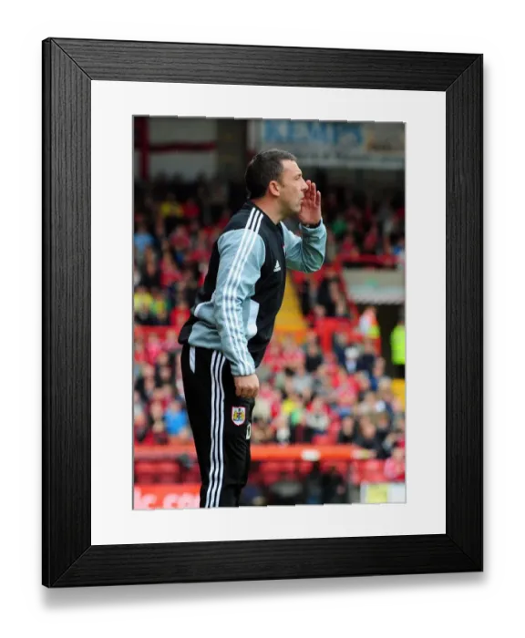 Framed Print : Derek McInnes Leads Bristol City in Championship Battle against Birmingham City at Ashton Gate Stadium (October 23, 2011) Framed Print : Derek McInnes Leads Bristol City in Championship Battle against Birmingham City at Ashton Gate Stadium (October 23, 2011)