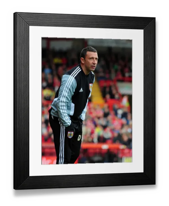Framed Print : Derek McInnes Leads Bristol City in Championship Match against Birmingham City at Ashton Gate Stadium (October 23, 2011) Framed Print : Derek McInnes Leads Bristol City in Championship Match against Birmingham City at Ashton Gate Stadium (October 23, 2011)