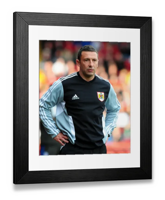 Framed Print : Derek McInnes Leads Bristol City Against Birmingham City in Championship Match at Ashton Gate Stadium - 23 / 10 / 2011 Framed Print : Derek McInnes Leads Bristol City Against Birmingham City in Championship Match at Ashton Gate Stadium - 23 / 10 / 2011