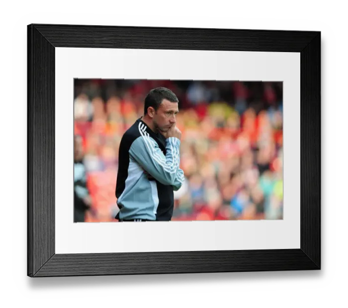 Framed Print : Derek McInnes Leads Bristol City in Championship Match against Birmingham City at Ashton Gate Stadium - 23 / 10 / 2011 Framed Print : Derek McInnes Leads Bristol City in Championship Match against Birmingham City at Ashton Gate Stadium - 23 / 10 / 2011