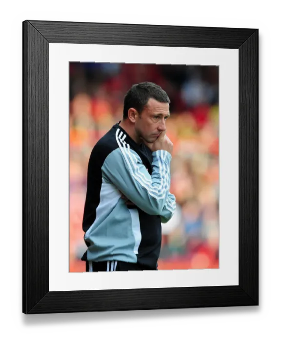 Framed Print : Derek McInnes and Bristol City Square Off Against Birmingham City in Championship Clash at Ashton Gate Stadium (October 23, 2011)