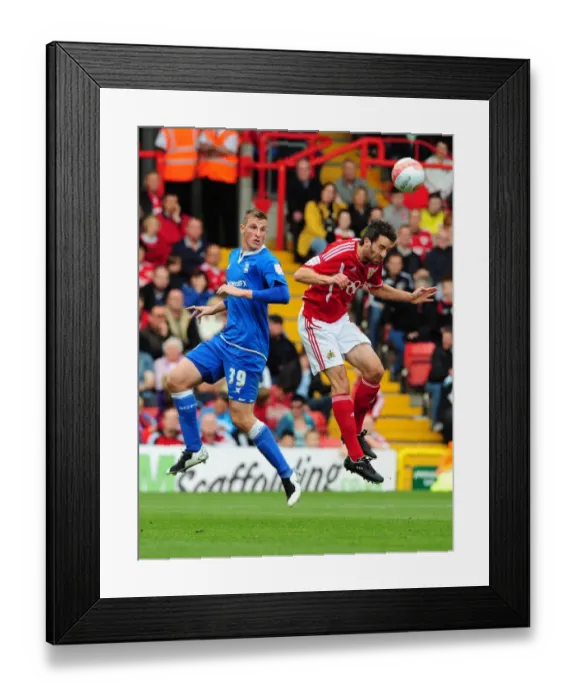 Framed Print : Championship Showdown: Cole Skuse vs Chris Wood - October 2011, Bristol City vs Birmingham City: A Battle for the High Ball Framed Print : Championship Showdown: Cole Skuse vs Chris Wood - October 2011, Bristol City vs Birmingham City: A Battle for the High Ball
