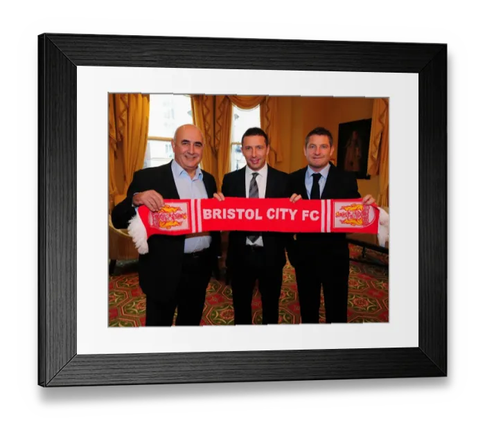 Framed Print : New Beginnings at Ashton Gate: McInnes, Sexstone, and Docherty Introduced as Bristol City's Management Team (Championship Football, 2011) Framed Print : New Beginnings at Ashton Gate: McInnes, Sexstone, and Docherty Introduced as Bristol City's Management Team (Championship Football, 2011)