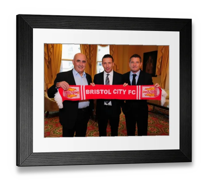 Framed Print : New Management Team: Derek McInnes, Colin Sexstone, and Tony Docherty at Ashton Gate Stadium, 2010-11 Championship Season, Bristol City Football Club Framed Print : New Management Team: Derek McInnes, Colin Sexstone, and Tony Docherty at Ashton Gate Stadium, 2010-11 Championship Season, Bristol City Football Club