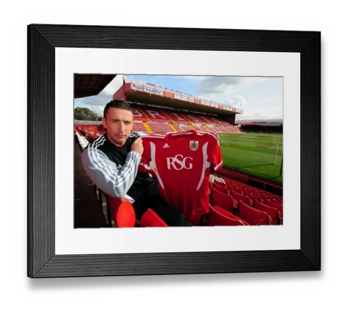 Framed Print : New Manager Derek McInnes Kicks Off Championship Season at Ashton Gate Stadium (2011) Framed Print : New Manager Derek McInnes Kicks Off Championship Season at Ashton Gate Stadium (2011)