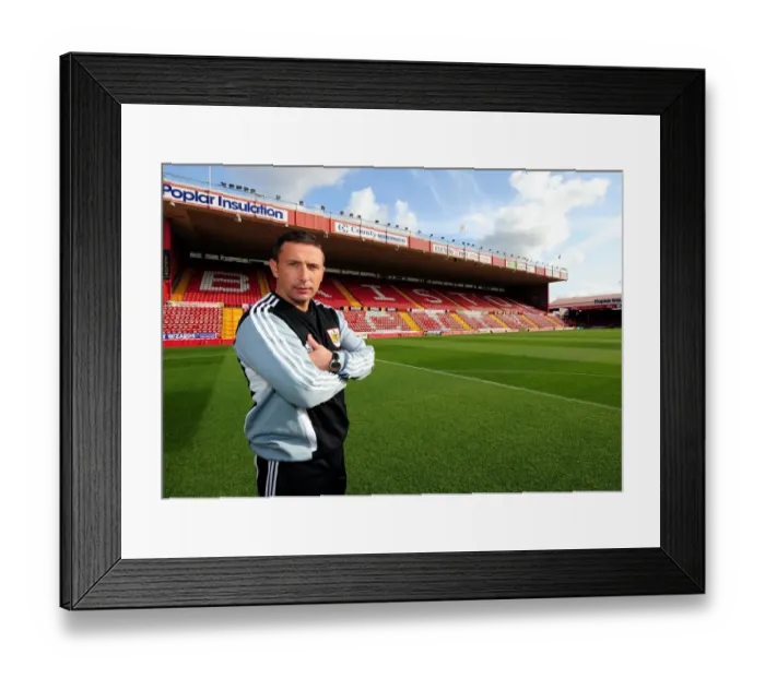 Framed Print : New Beginnings: Derek McInnes Takes Charge at Bristol City Football Club, Ashton Gate Stadium (2011) Framed Print : New Beginnings: Derek McInnes Takes Charge at Bristol City Football Club, Ashton Gate Stadium (2011)