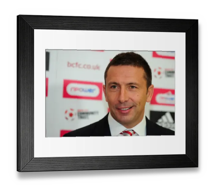 Framed Print : Derek McInnes Holds First Press Conference as New Bristol City Manager at Ashton Gate Stadium (Championship 2011)