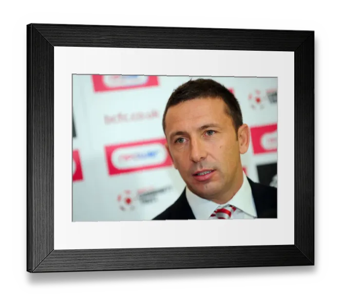 Framed Print : Derek McInnes Holds First Press Conference as New Bristol City Manager (2011) - Championship - Ashton Gate Stadium Framed Print : Derek McInnes Holds First Press Conference as New Bristol City Manager (2011) - Championship - Ashton Gate Stadium