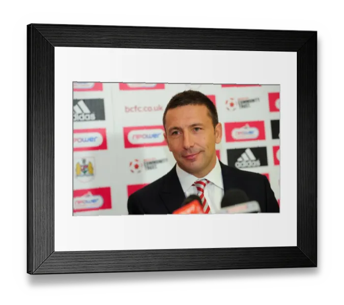 Framed Print : Championship Showdown: McInnes vs. Bristol City at Ashton Gate Stadium (October 20, 2011)