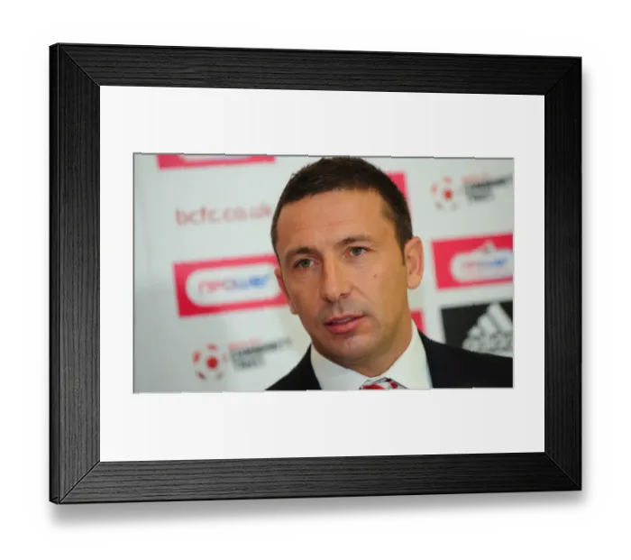 Framed Print : Derek McInnes Holds Inaugural Press Conference as New Bristol City Manager at Ashton Gate Stadium (Championship 2011) Framed Print : Derek McInnes Holds Inaugural Press Conference as New Bristol City Manager at Ashton Gate Stadium (Championship 2011)
