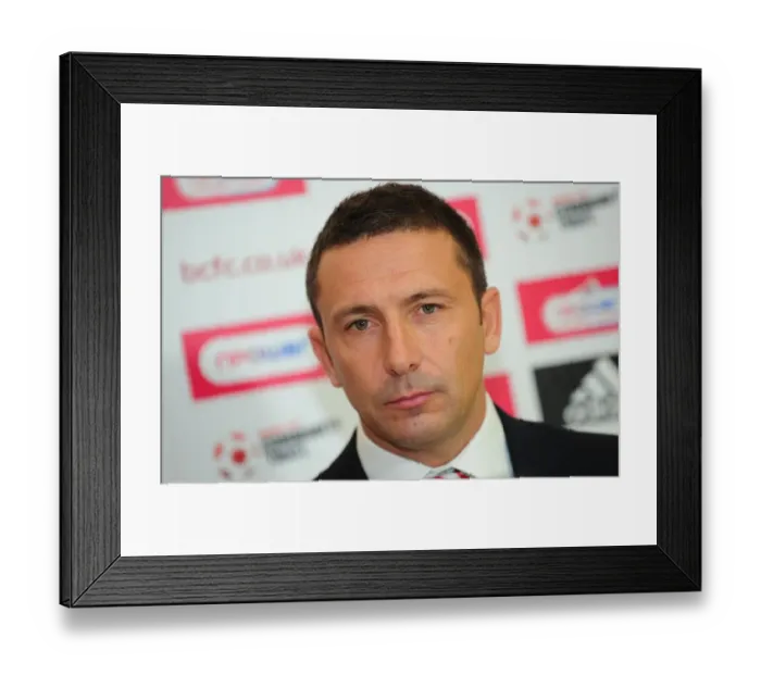 Framed Print : Championship Showdown: McInnes vs. Bristol City at Ashton Gate Stadium (October 20, 2011)
