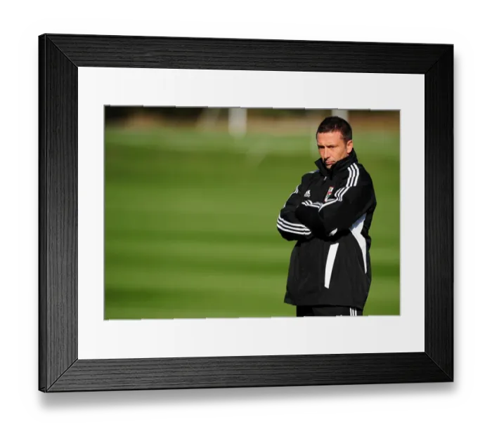 Framed Print : Championship Showdown: Derek McInnes at Ashton Gate Stadium - Bristol City vs. Unnamed Opponent (October 2011)