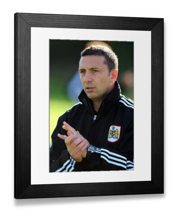 Framed Print : Championship Showdown: McInnes and Unnamed Opponent at Ashton Gate (October 2010-November 2011) - Derek McInnes Leads Bristol City FC in Football Battle Framed Print : Championship Showdown: McInnes and Unnamed Opponent at Ashton Gate (October 2010-November 2011) - Derek McInnes Leads Bristol City FC in Football Battle