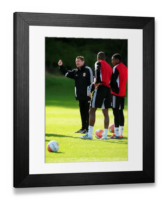 Framed Print : New Assistant Manager Tony Docherty Begins Training with Bristol City FC in Championship 2011