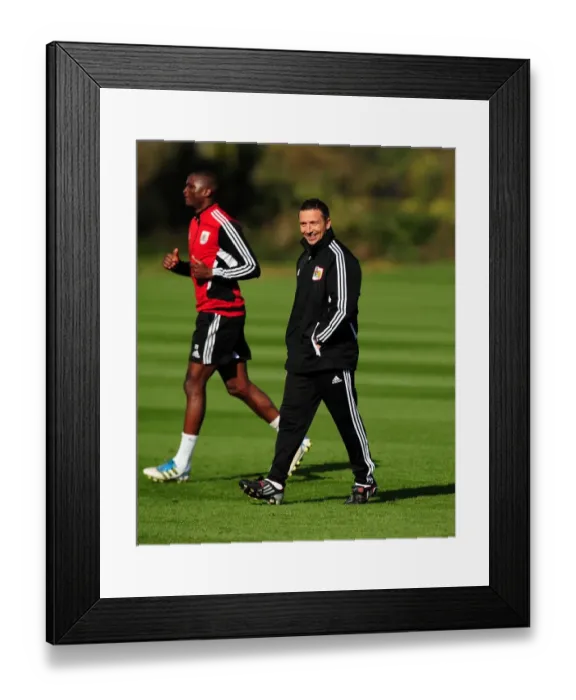 Framed Print : New Manager Derek McInnes Begins Training with Bristol City at Ashton Gate Stadium (October 2011) Framed Print : New Manager Derek McInnes Begins Training with Bristol City at Ashton Gate Stadium (October 2011)
