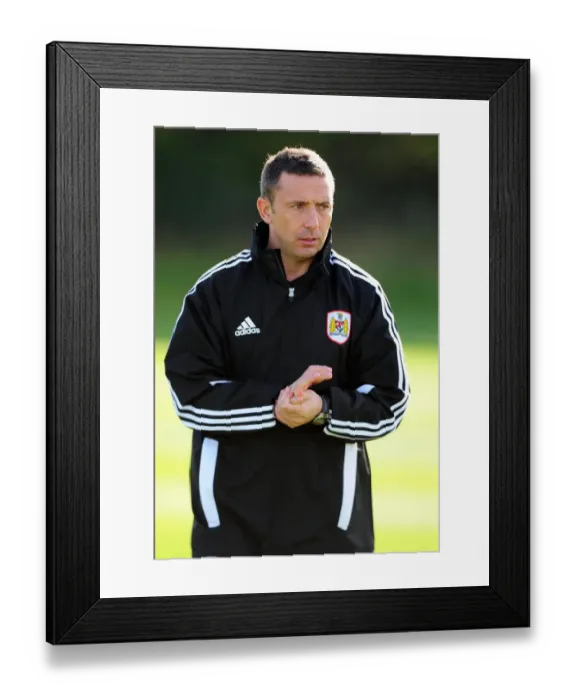 Framed Print : Derek McInnes Begins New Chapter as Bristol City Manager at Ashton Gate Stadium (October 2011)
