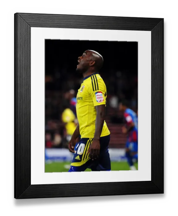 Framed Print : Jamal Campbell-Ryce's Frustration: Crystal Palace vs. Bristol City, Championship Match, 15 / 10 / 2011