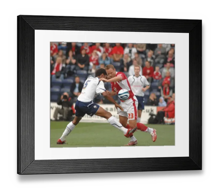 Framed Print : Lee Trundle and Youl Mawene tussle for Framed Print : Lee Trundle and Youl Mawene tussle for