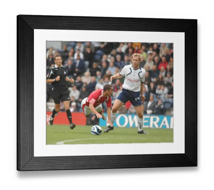 Framed Print : Scott Murray fouled on the edge of Framed Print : Scott Murray fouled on the edge of