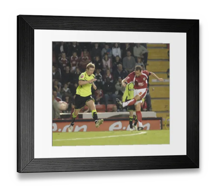 Framed Print : Louis Carey in Action: Bristol City vs. Sheffield United Framed Print : Louis Carey in Action: Bristol City vs. Sheffield United