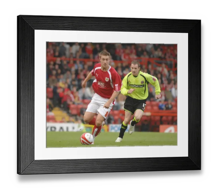 Framed Print : David Noble in Action: Bristol City vs Sheffield United Framed Print : David Noble in Action: Bristol City vs Sheffield United