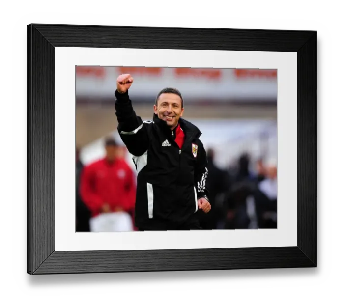 Framed Print : Derek McInnes: First Win as Bristol City Manager vs Barnsley (October 29, 2011) - Championship Football Match Framed Print : Derek McInnes: First Win as Bristol City Manager vs Barnsley (October 29, 2011) - Championship Football Match