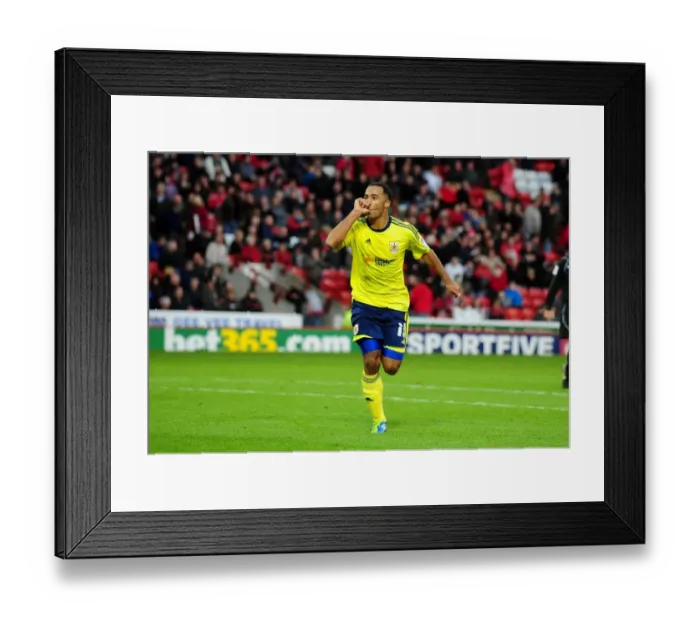 Framed Print : Nicky Maynard's Championship-Winning Goal and Newborn Son Celebration (Barnsley v Bristol City, 2011)