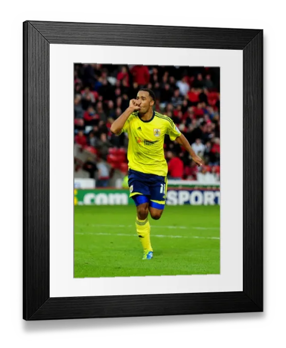 Framed Print : Nicky Maynard's Unforgettable Championship-Winning Goal and Newborn Son Celebration (Barnsley v Bristol City, 2011)