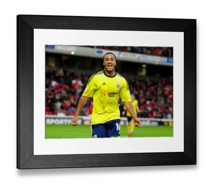 Framed Print : Nicky Maynard's Championship-Winning Goal for Bristol City vs. Barnsley, October 2011 Framed Print : Nicky Maynard's Championship-Winning Goal for Bristol City vs. Barnsley, October 2011