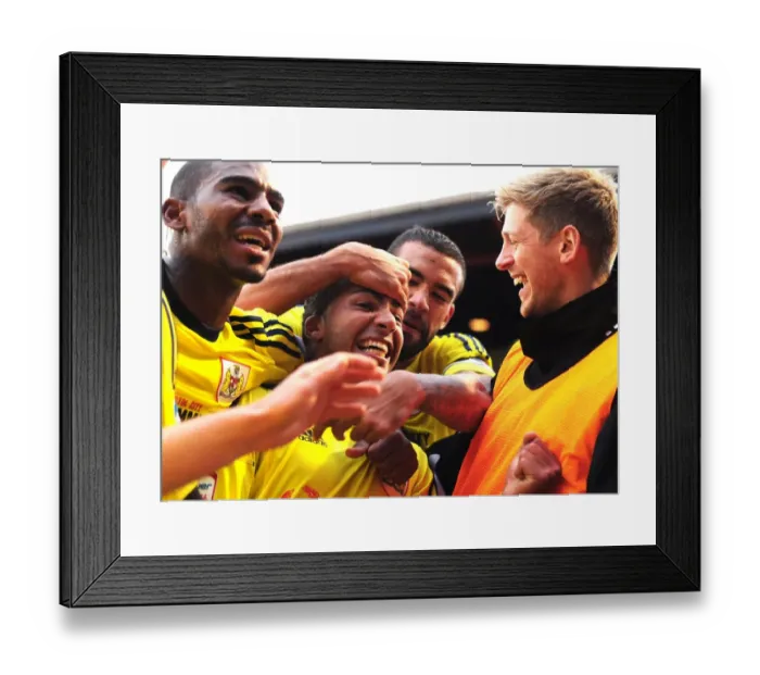 Framed Print : Nicky Maynard's Championship-Winning Goal for Bristol City vs. Barnsley (2011) Framed Print : Nicky Maynard's Championship-Winning Goal for Bristol City vs. Barnsley (2011)